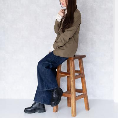 トラックソールレースアップショートブーツ